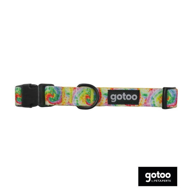 Gotoo Collar estampadado Tie Dye amarillo para perro thumbnail