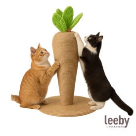 Leeby Carlos zanahoria rascador de yute para gatos