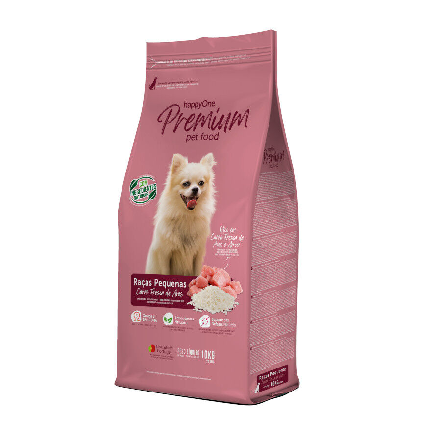 happyOne Premium Adult Razas Pequeñas Carne Fresca de Aves pienso para perros