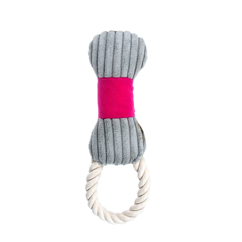 Play&Bite Hueso rojo de Peluche con cuerda para perros,  Imagen numero 1 Play&Bite Hueso rojo de Peluche con cuerda para perros, , large Imagen numero 1