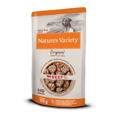 Nature's Variety Original Adult Mini Buey en paté sobre para perros