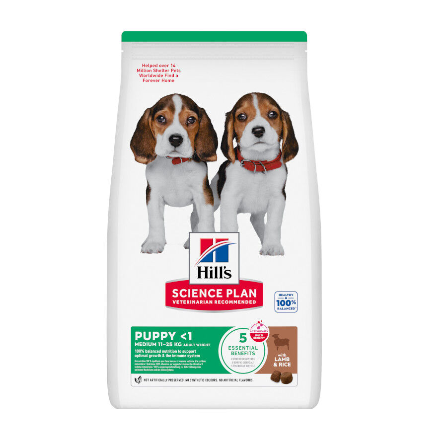 14 kg Hill's Science Plan Puppy Medium Cordero y arroz Pienso para perros, , large Imagen numero 1