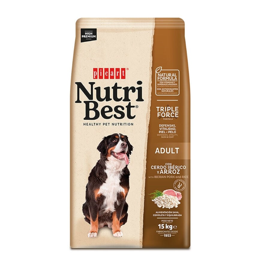 Nutribest Adult Cerdo Ibérico y Arroz pienso para perros