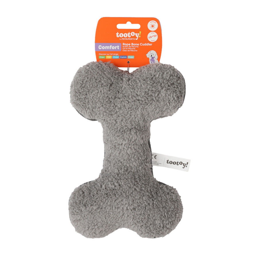 Tootoy! Hueso de Peluche con Sonido Gris para perros thumbnail