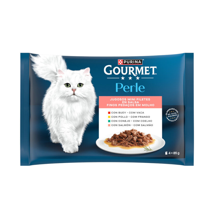 4 sobres x 85 g Gourmet Perle Filetes en salsa sobre para gatos, , large Imagen numero 1