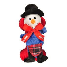 Flamingo Navidad Muñeco de Nieve y Hueso de peluche para perros