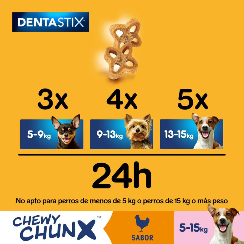 68 g Pedigree Dentastix Chewy Chunx Snacks Dentales Pollo para Perros Pequeños,  Imagen numero 4 68 g Pedigree Dentastix Chewy Chunx Snacks Dentales Pollo para Perros Pequeños, , large Imagen numero 4