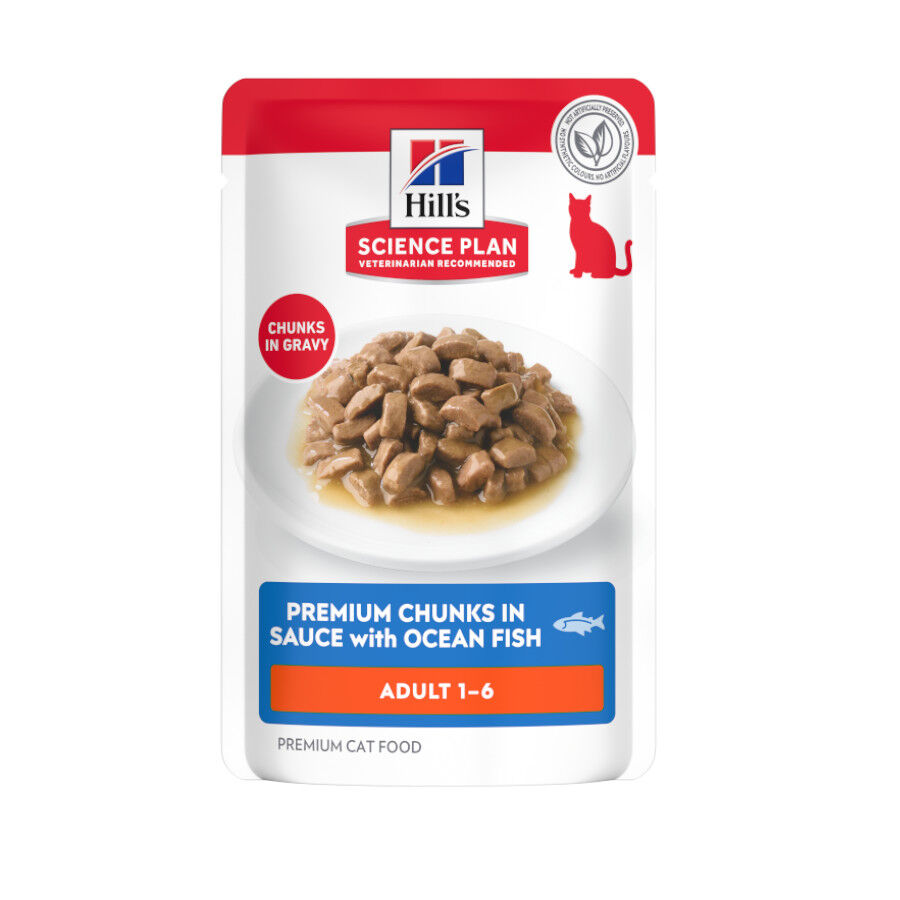 85 g Hill's Science Plan Adult Pescado sobre para gatos, , large Imagen numero 1