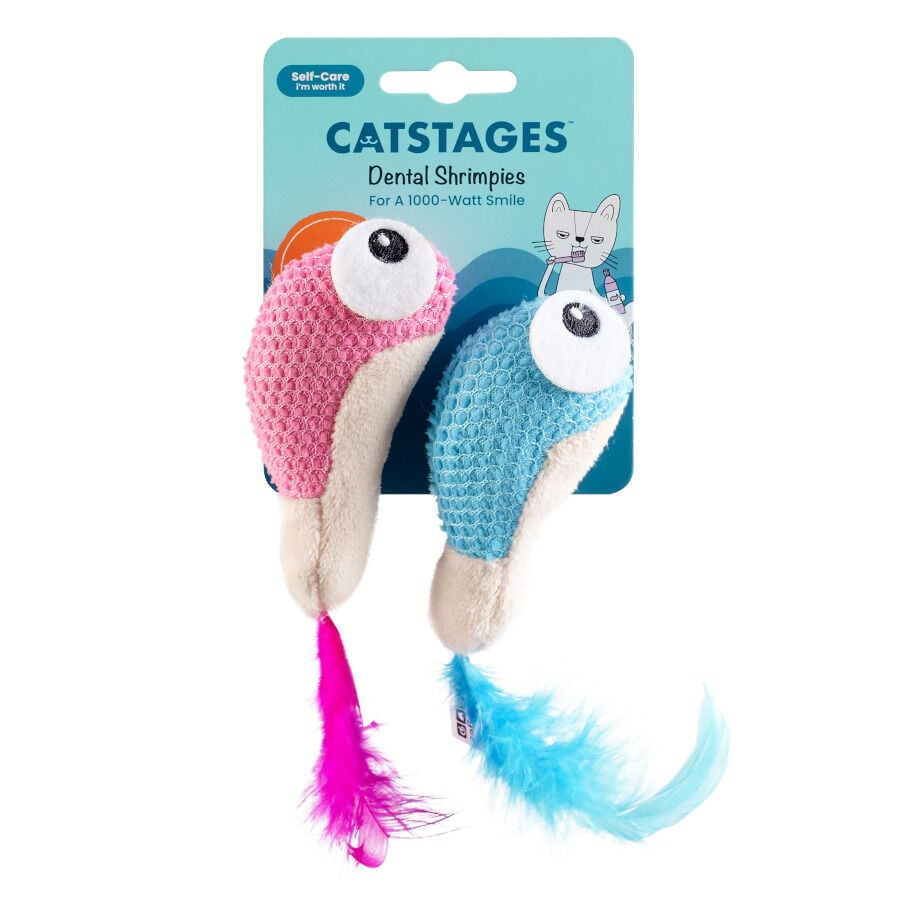 Catstages Dental Shrimpies Peluches con Plumas para gatos, , large Imagen numero 7
