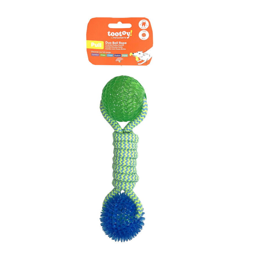 Tootoy! Mordedor de Cuerda con Pelotas de Goma para perros thumbnail