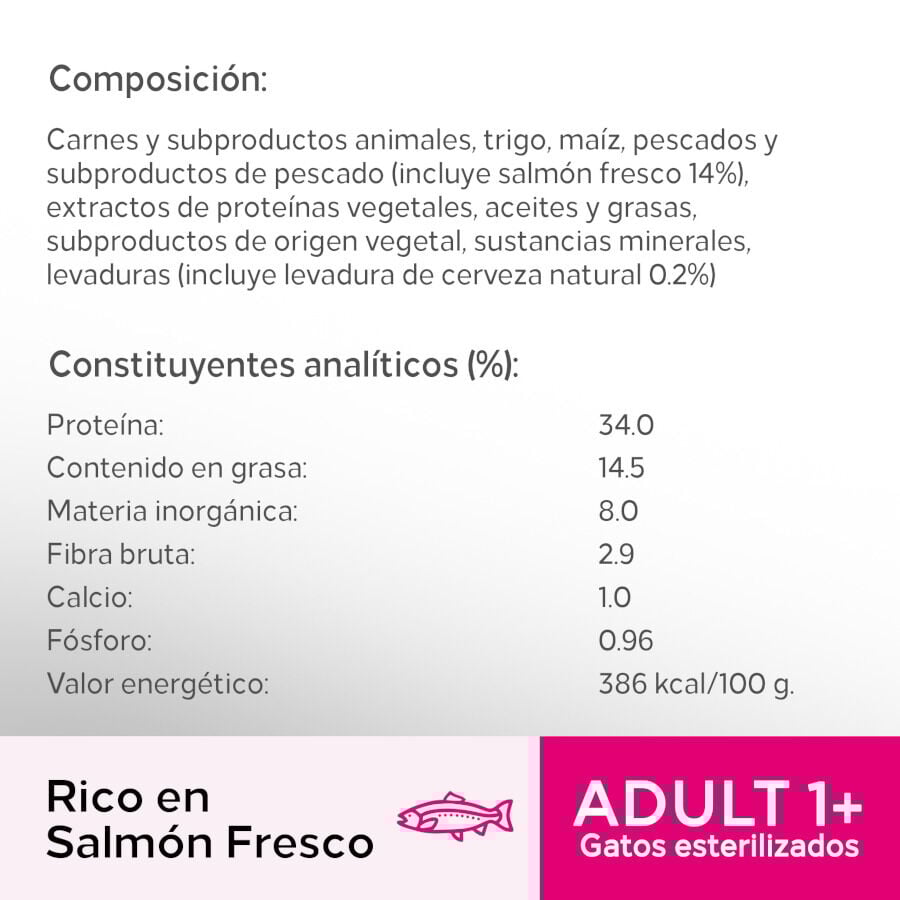 1.4 kg Perfect Fit Adult 1+ Esterilizado Salm&oacute;n pienso para gatos, , large Imagen numero 4
