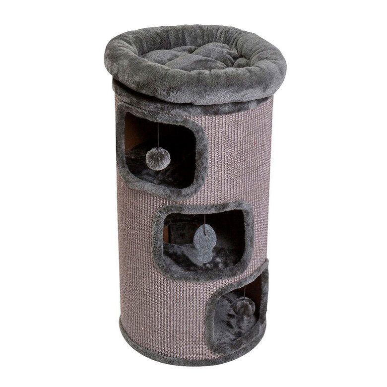 Catshion Tony Rascador gris de 3 pisos para gatos,  Imagen numero 1 Catshion Tony Rascador gris de 3 pisos para gatos, , large Imagen numero 1