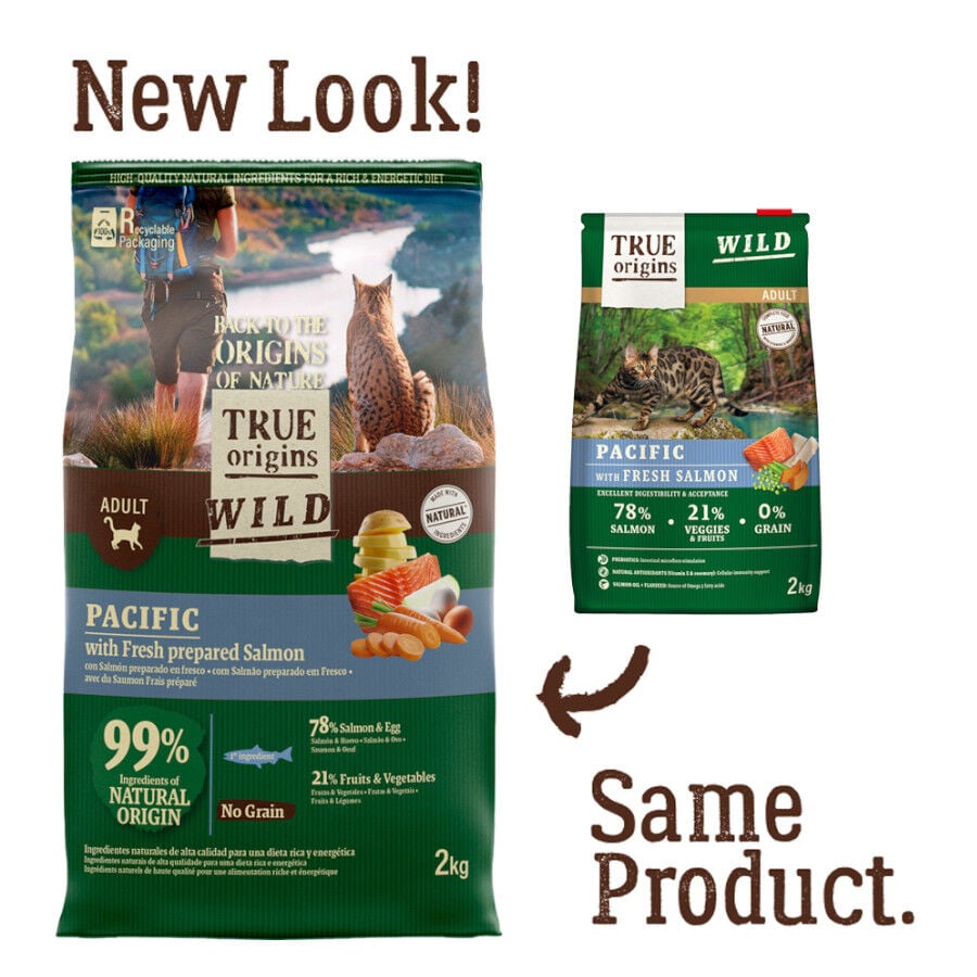 6 kg True Origins Wild Adult Pacific Salm&oacute;n pienso para gatos, , large Imagen numero 2