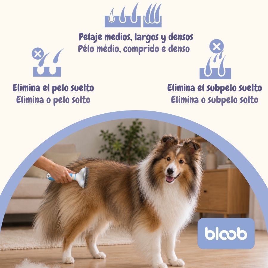 Bloob Cepillo Deslanador Subpelo para perros, , large Imagen numero 3