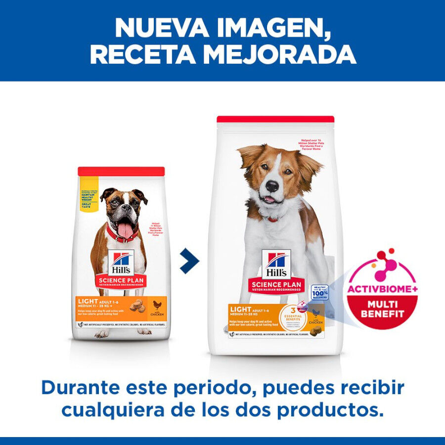 Hill&#039;s Science Plan Light pienso pollo perros de razas medianas thumbnail