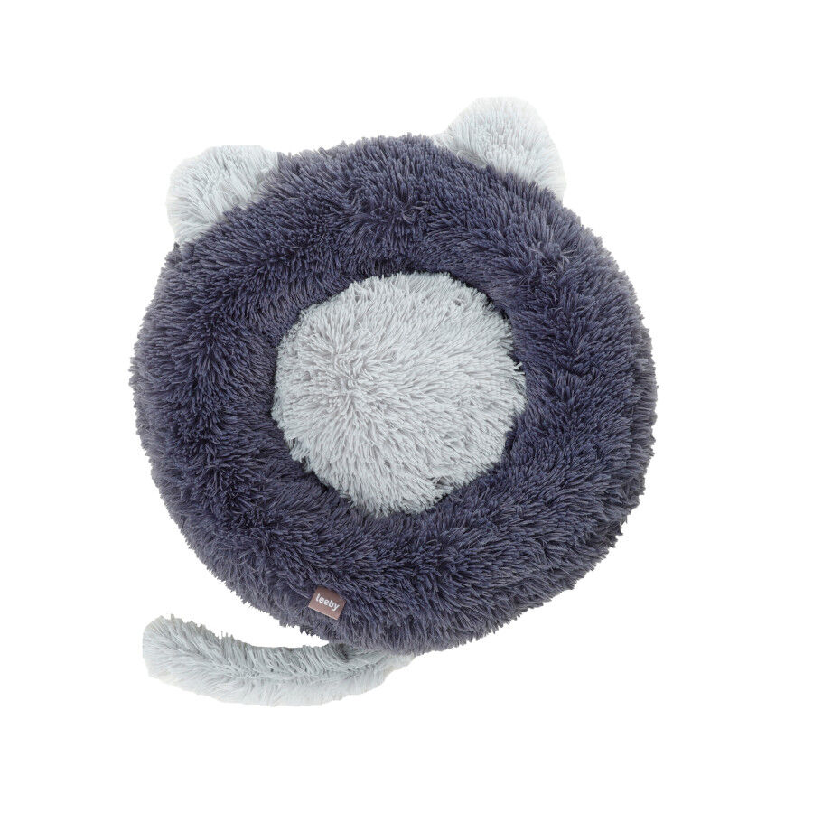 Leeby Cama Donut con Oreja y Cola Gris para gatos, , large Imagen numero 1