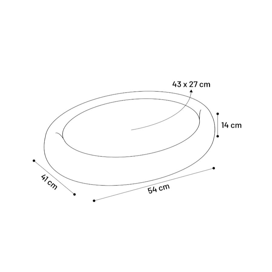 Flamingo Dorian Ovalado Rosa cama cuna para perros y gatos thumbnail