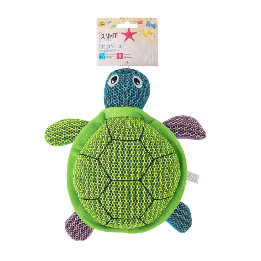 Summer Vibes Mesh Tortuga Marina juguete para perros, , large Imagen numero 1