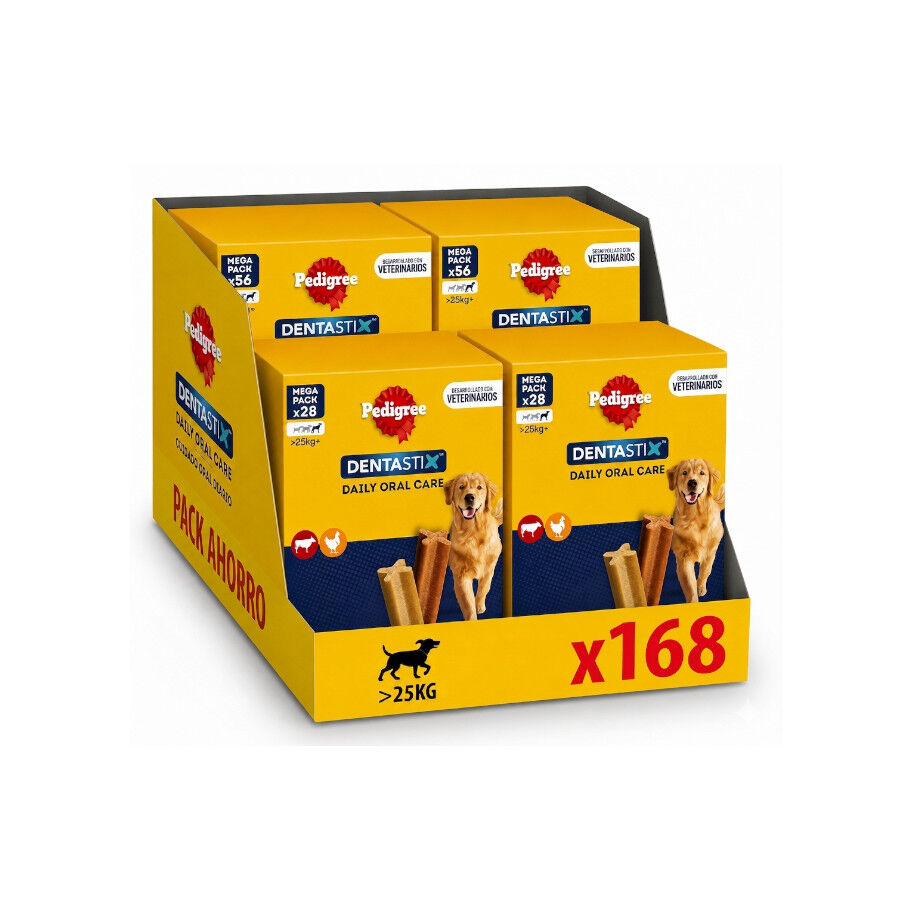 168 barritas Pedigree Dentastix Snacks Dentales para perros grandes &iexcl;Pack ahorro!, , large Imagen numero 1