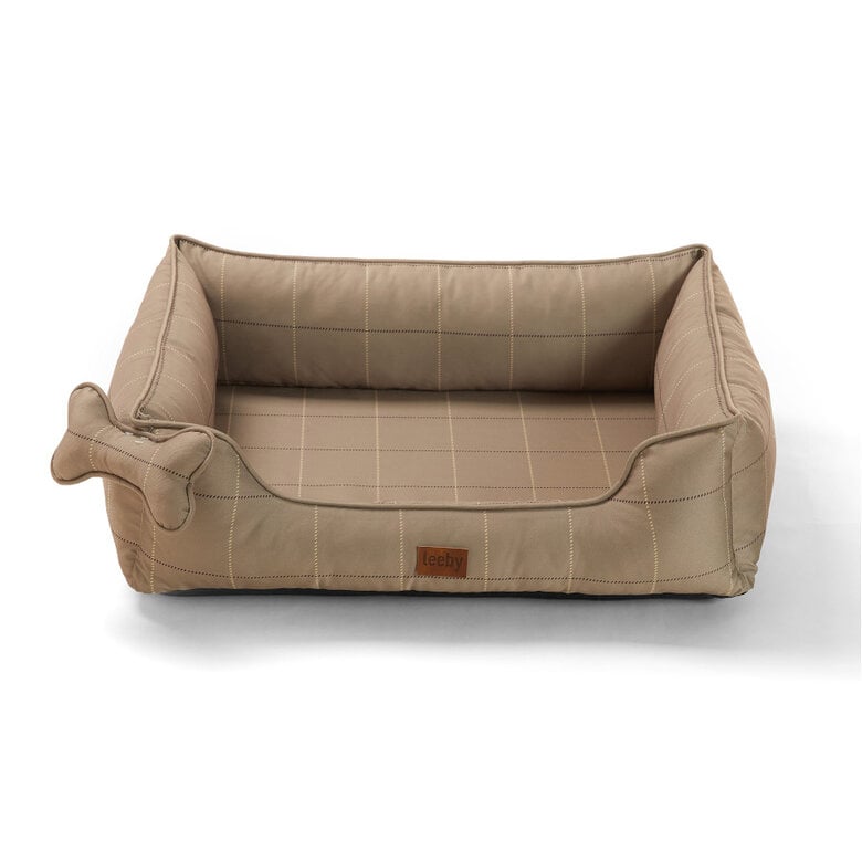 Leeby cama viscoelástica marrón rayas para perros,  Imagen numero 1 Leeby cama viscoelástica marrón rayas para perros, , large Imagen numero 1