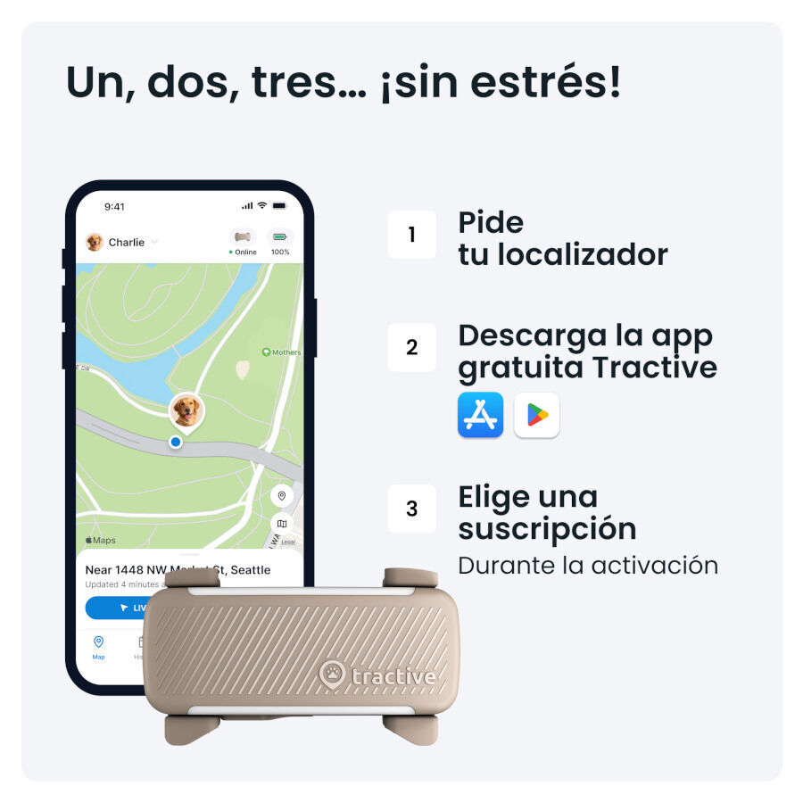 Tractive GPS Dog 6 Marrón Rastreador para perros thumbnail
