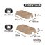 Leeby Comedero Doble Cuadrado Taupe para perros, , large indicador imagen numero 4