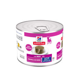 Hill's Science Plan Mature Adult Small y Mini Mousse de Ternera lata para perros,  Hill's Science Plan Mature Adult Small y Mini Mousse de Ternera lata para perros