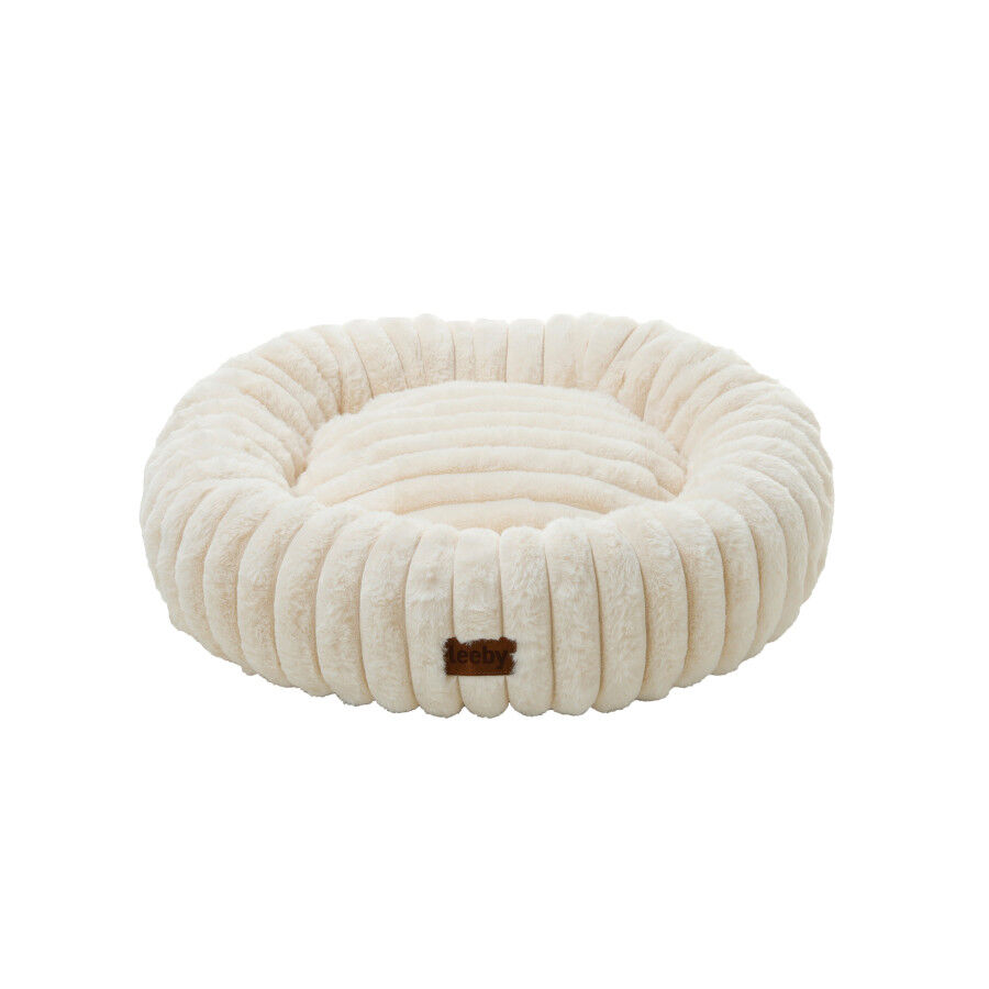 Leeby Sof&aacute; Donut Corduroy Crema para gatos, , large Imagen numero 1