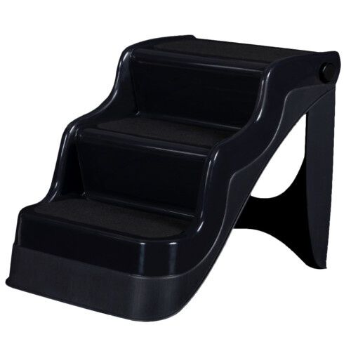 Flamingo escalera plegable negra para perros gatos Imagen numero 1