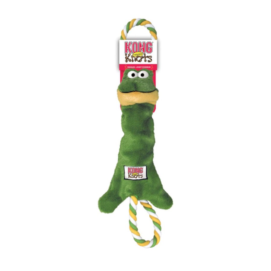 Kong Tugger Knots Rana con cuerda de peluche para perros, , large Imagen numero 1