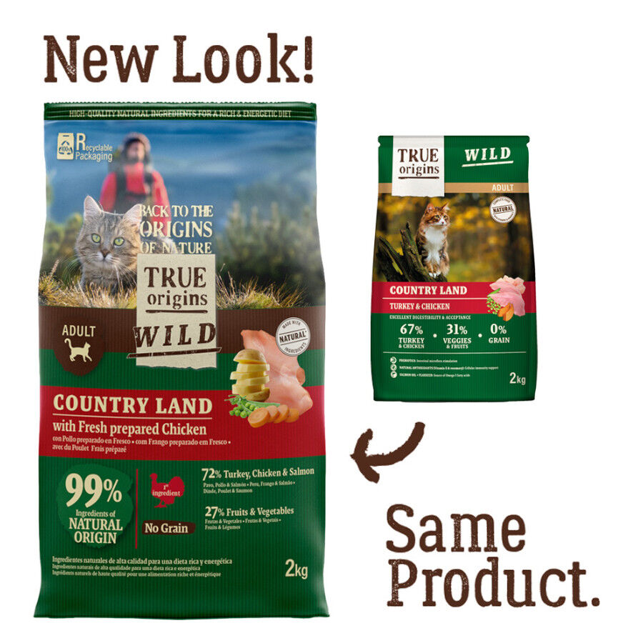 6 kg True Origins Wild Adult Pollo y Pavo Pienso para gatos, , large Imagen numero 2