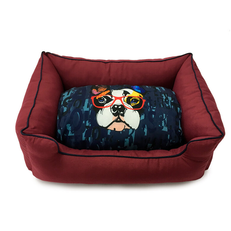 Dogzzz Pausa Block Burgundy Cama, , large image number null