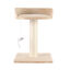 Leeby Tigrou rascador con cama y juguete beige para gatos, , large indicador imagen numero 1