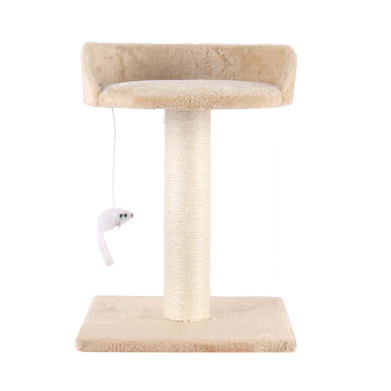 Leeby Tigrou rascador con cama y juguete beige para gatos,  Imagen numero 1 Leeby Tigrou rascador con cama y juguete beige para gatos, , large Imagen numero 1