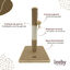 Leeby Mimi rascador de sisal y terciopelo con juguete para gatos, , large indicador imagen numero 3