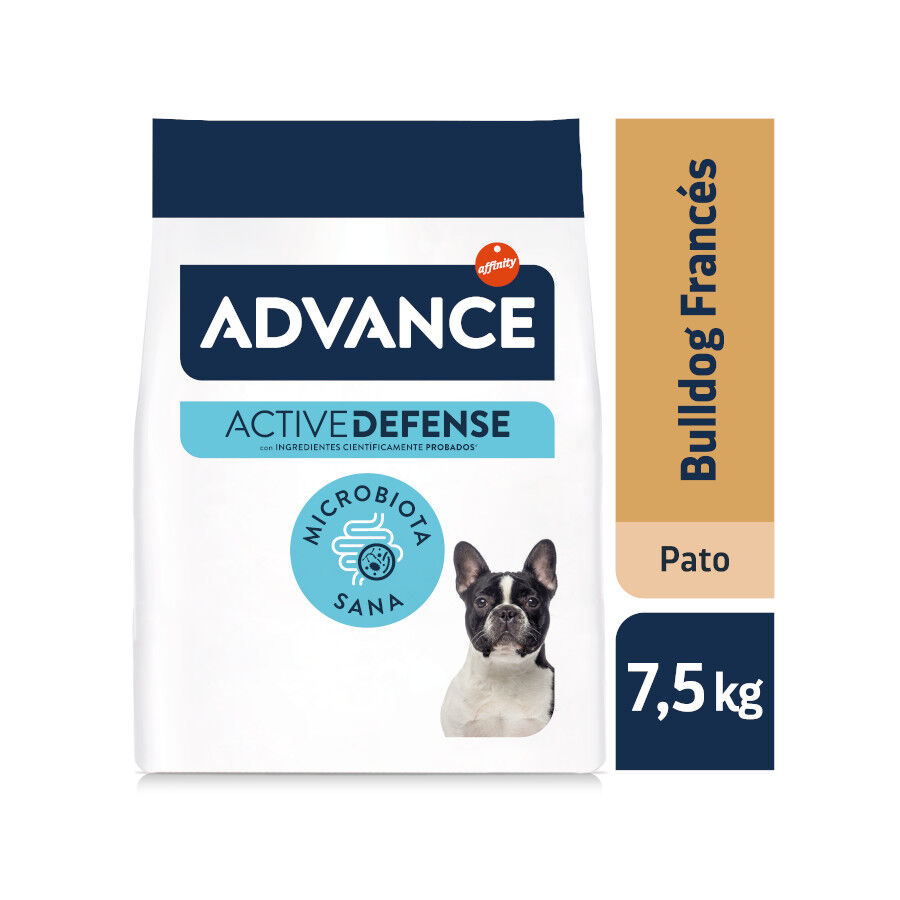 Advance Bulldog Francés Active Defense Pato y Arroz pienso para perros thumbnail