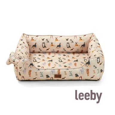 Leeby cama viscoelástica estampado perros para perros
