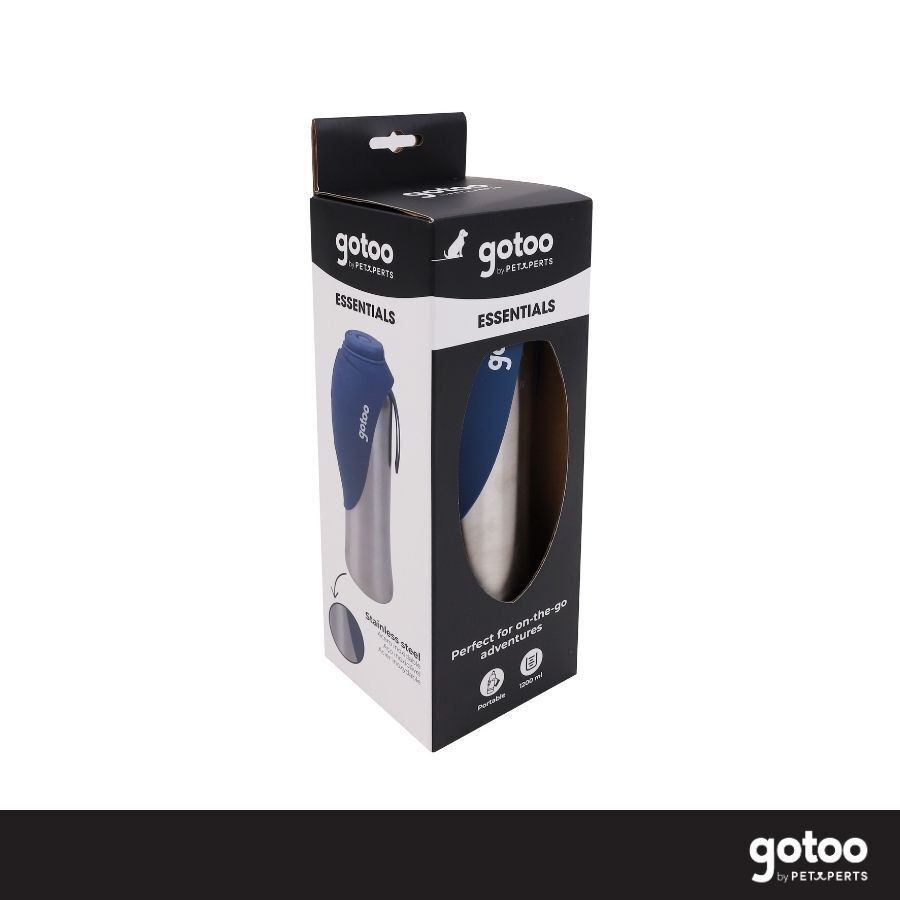 Gotoo Botella Bebedero Port&aacute;til de Acero Inoxidable Azul para perros, , large Imagen numero 6