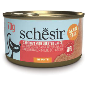 Schesir Lata Sardinas y Bogavante en pat&eacute; para gatos