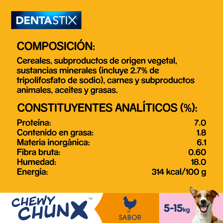68 g Pedigree Dentastix Chewy Chunx Snacks Dentales Pollo para Perros Pequeños,  Imagen numero 3 68 g Pedigree Dentastix Chewy Chunx Snacks Dentales Pollo para Perros Pequeños, , large Imagen numero 3