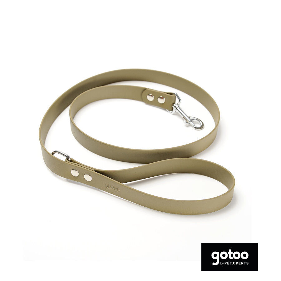 Gotoo Correa Biothane verde oliva para perros, , large Imagen numero 2