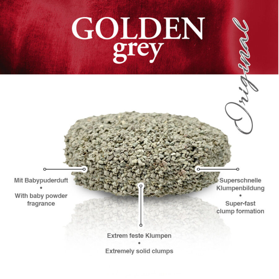 14 kg Golden Grey Arena Fina Aglomerante para gatos, , large Imagen numero 6