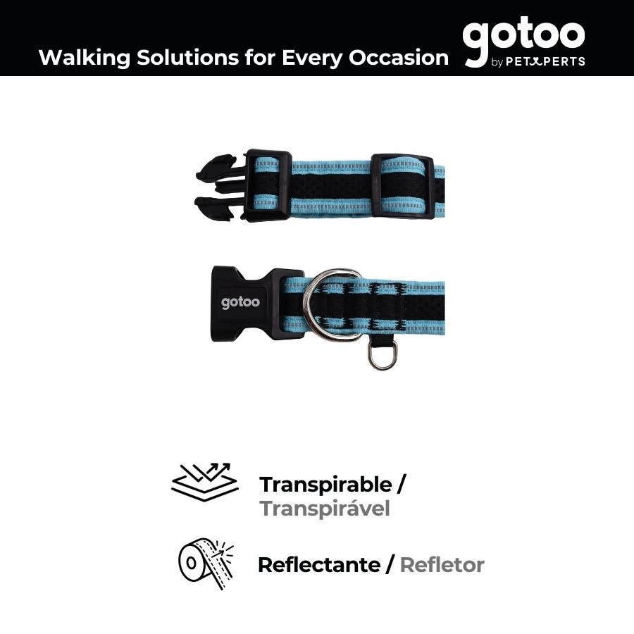 Gotoo collar de malla transpirable turquesa para perros, , large Imagen numero 4