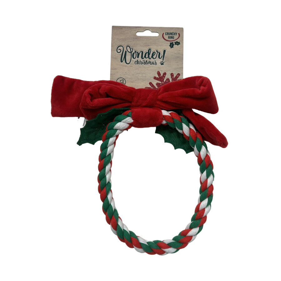 Wonder Christmas Anillo de Cuerda con Sonido juguete para perros thumbnail