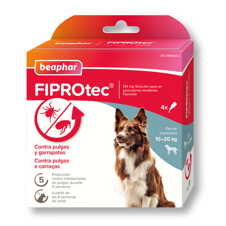 Beaphar FiproTec Pipetas para perros de razas medianas, , large image number null