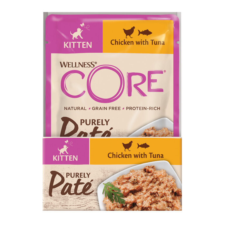 85 g Wellness Core Kitten Pollo en Paté sobre para gatitos,  Imagen numero 2 85 g Wellness Core Kitten Pollo en Paté sobre para gatitos, , large Imagen numero 2