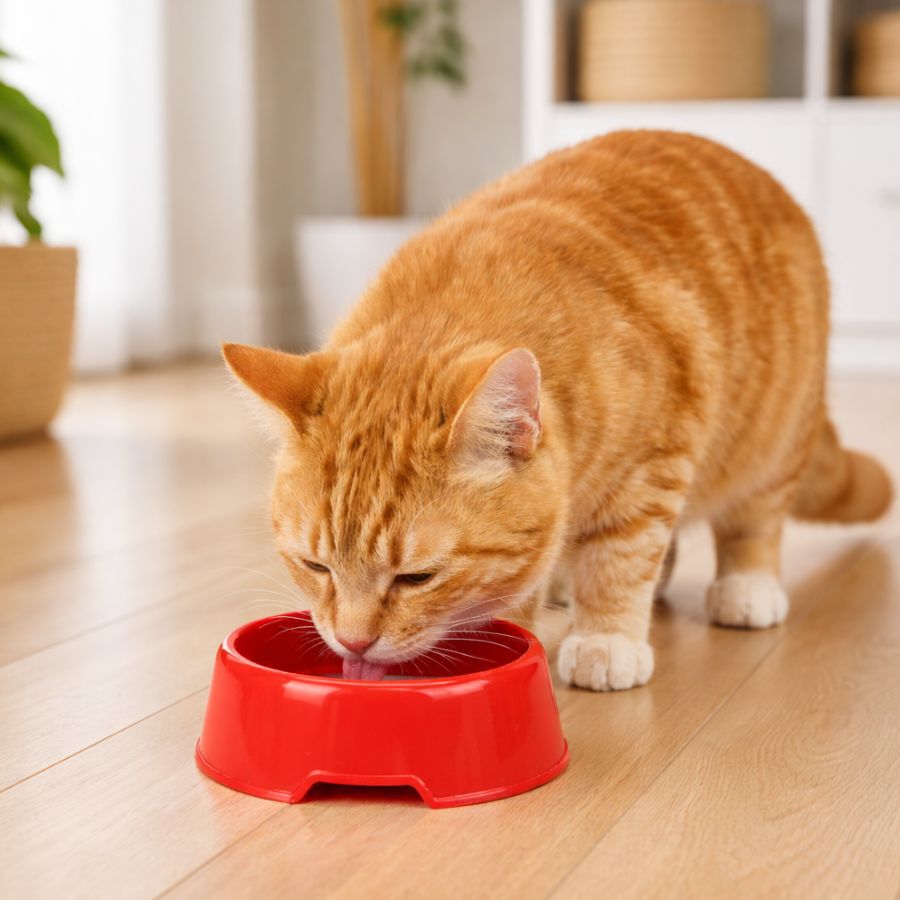 Leeby Comedero de Pl&aacute;stico Rojo para perros y gatos, , large Imagen numero 1