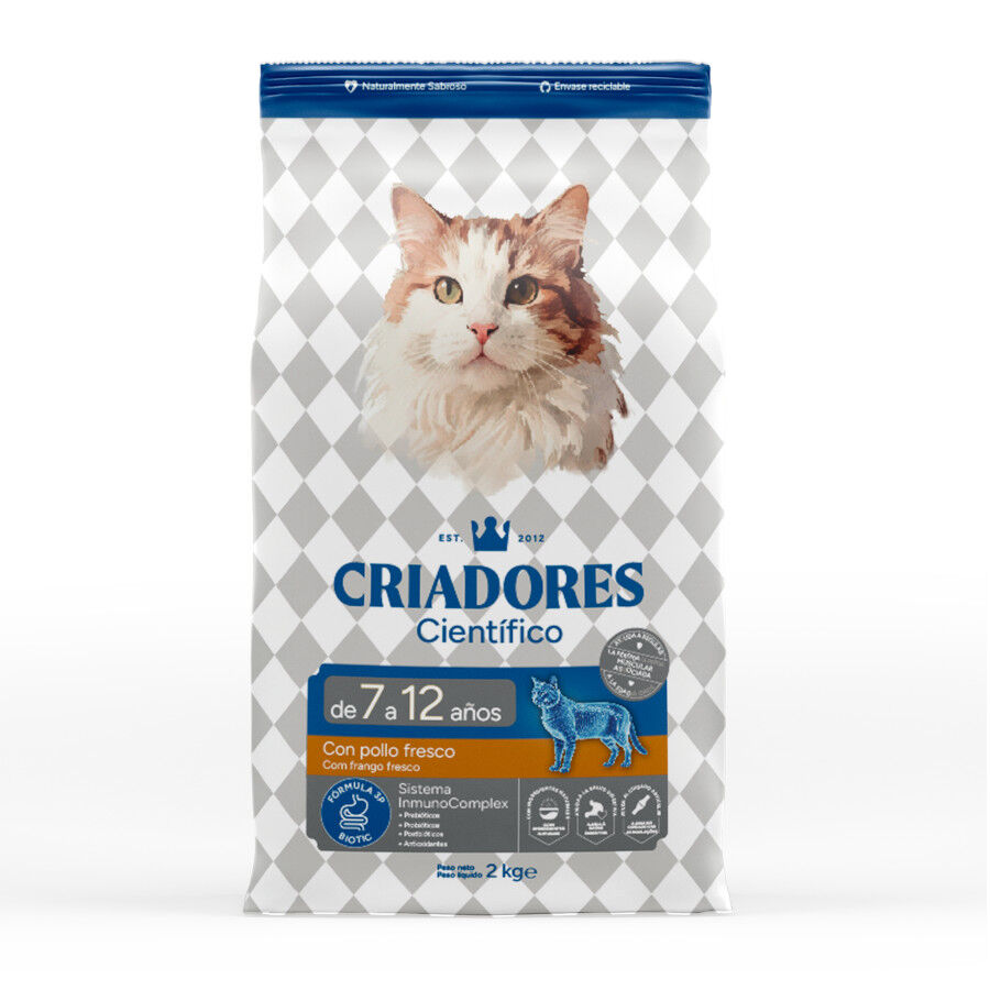 Criadores Científico Mature +7 Pollo pienso para gatos