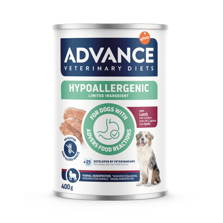 400 g Advance Veterinary Diets Hypoallergenic Limited Ingredient Cordero Comida Húmeda para perros,  Imagen numero 1 400 g Advance Veterinary Diets Hypoallergenic Limited Ingredient Cordero Comida Húmeda para perros, , large Imagen numero 1
