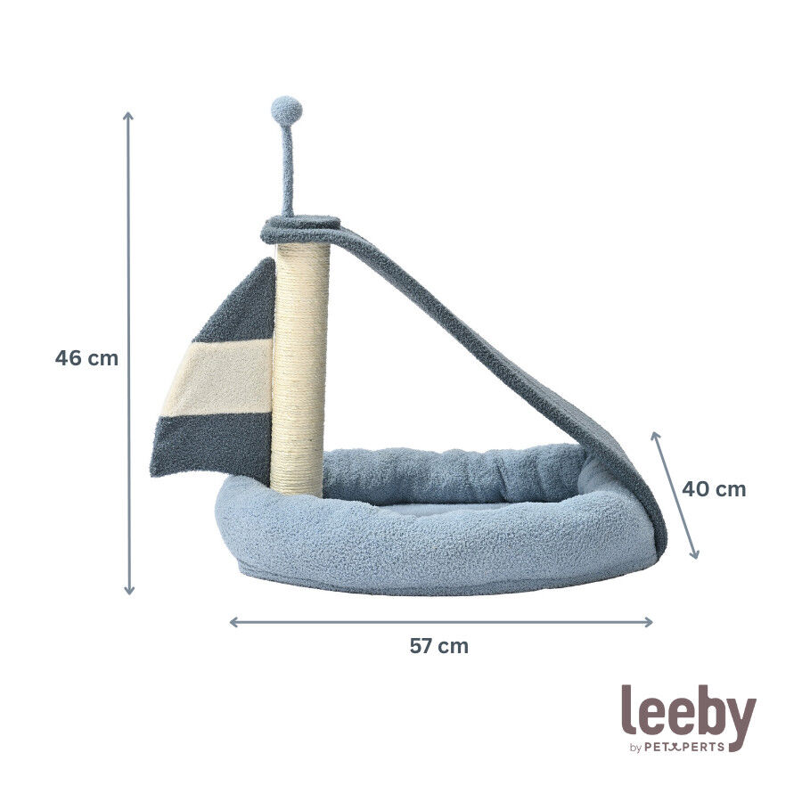 Leeby Koko rascador con cama y juguete para gatitos thumbnail